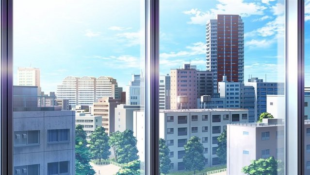 Apartment buildings in a residential area